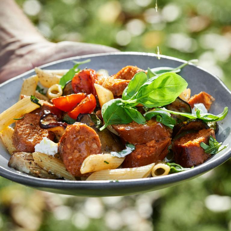 Summer Pasta Salad with Chorizo