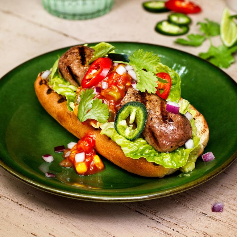 Spicy-tarian Hot Dog